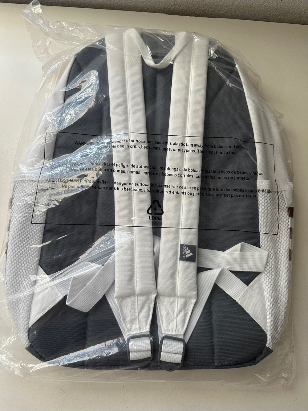 Adidas White Backpack with Rose Gold Accents - Picture 4 of 8